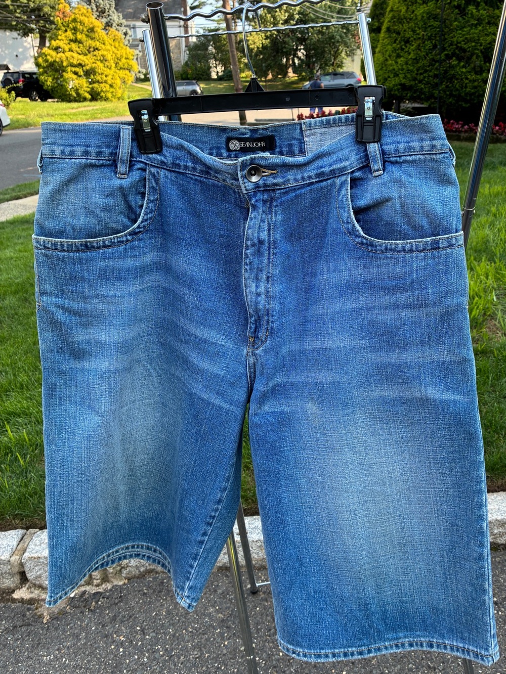 Sean John Men's Blue Denim Jean Shorts